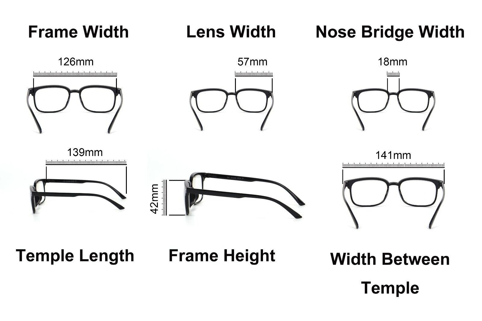 High Lens Srength Reading Glasses Strong Magnification +4.5+5.0+5.5+6.0   DX105