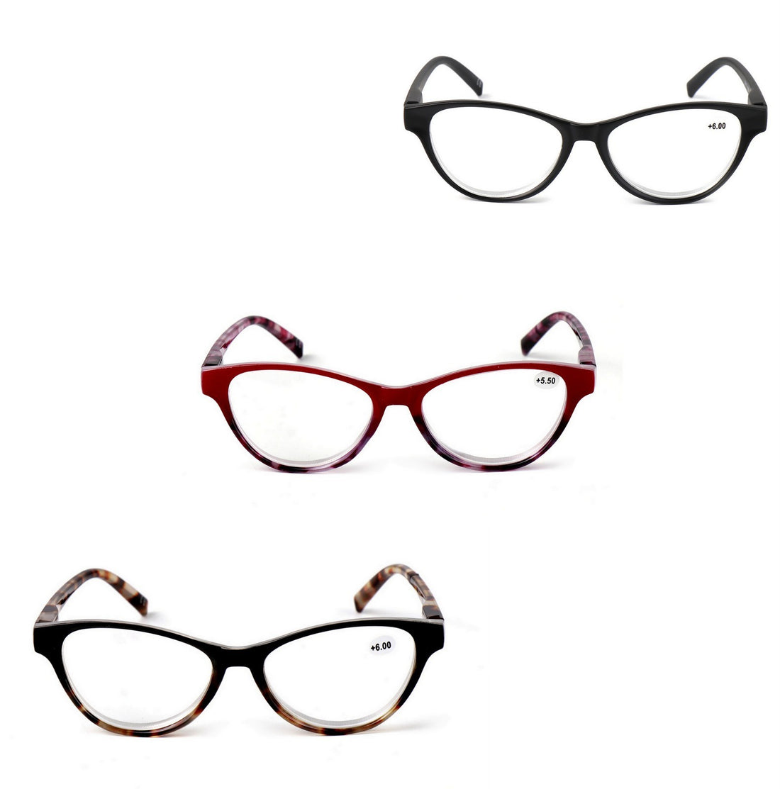 Very High Power Cat Eye Retro Reading Glasses +4.5+5.0+5.5+6.0+6.5+7.0 DX117