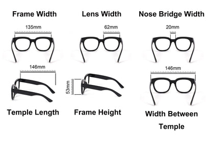 Fashion Oval Reading Glasses Anti Blue Light Retro Unisex Metal Hinges 2128