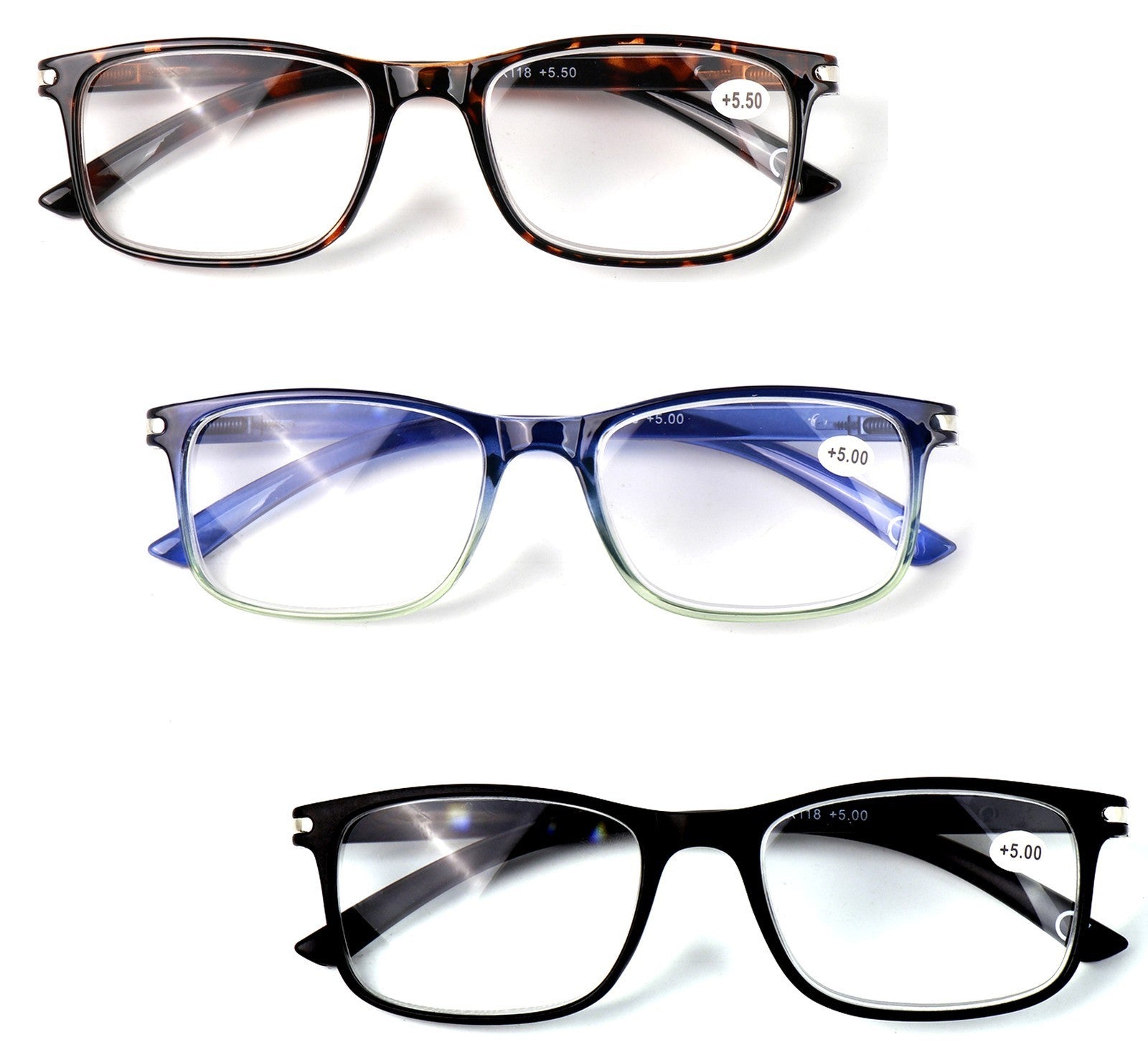 High Power Reading Glasses Unisex Strong Lens +4.5+5.0+5.5+6.0+6.5+7.0 DX118