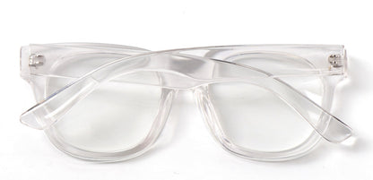 Fashion Oval Reading Glasses Anti Blue Light Retro Unisex Metal Hinges 2128