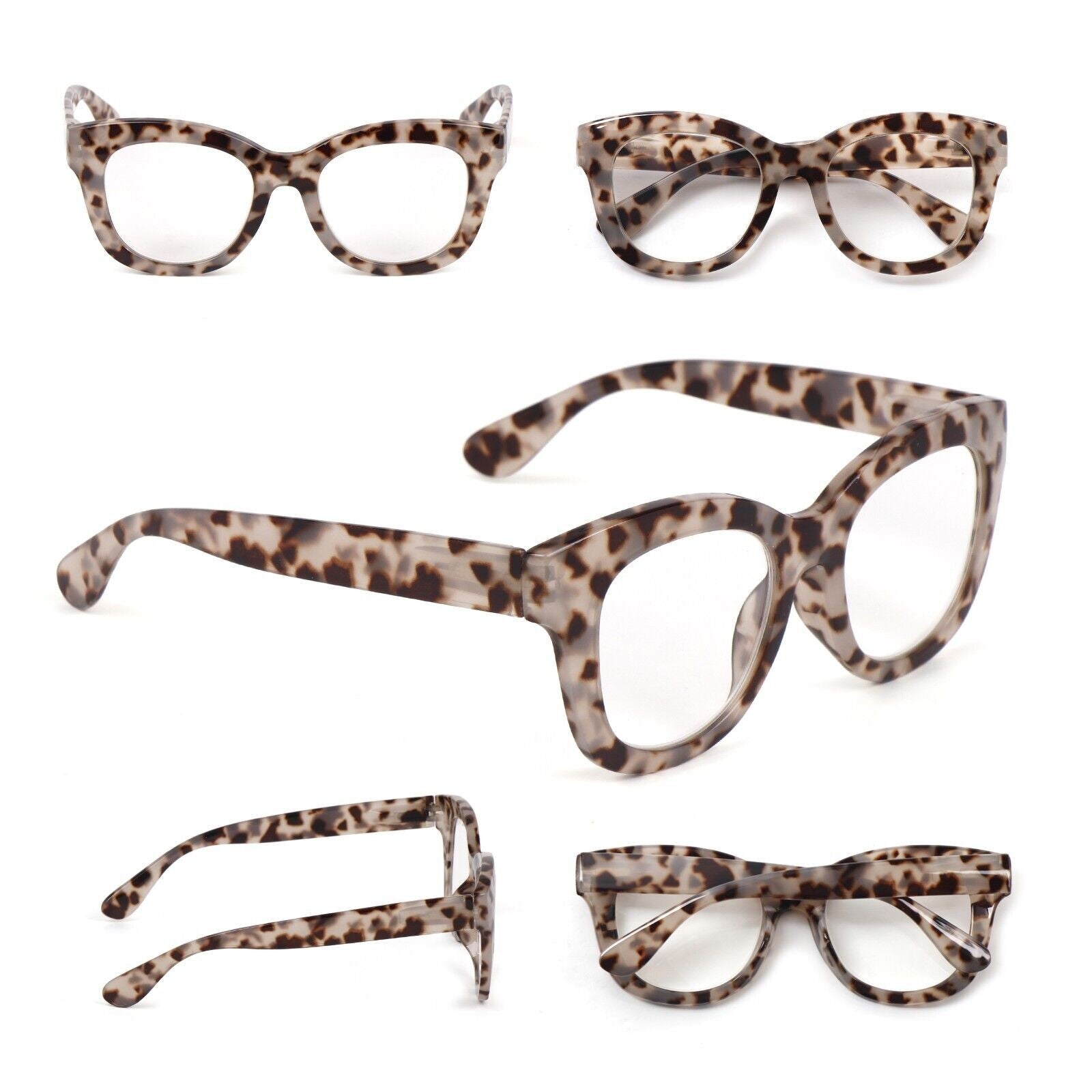 Oval Stylish Broad Framed Retro Reading Glasses Mens Womans Spring Hinges 2534