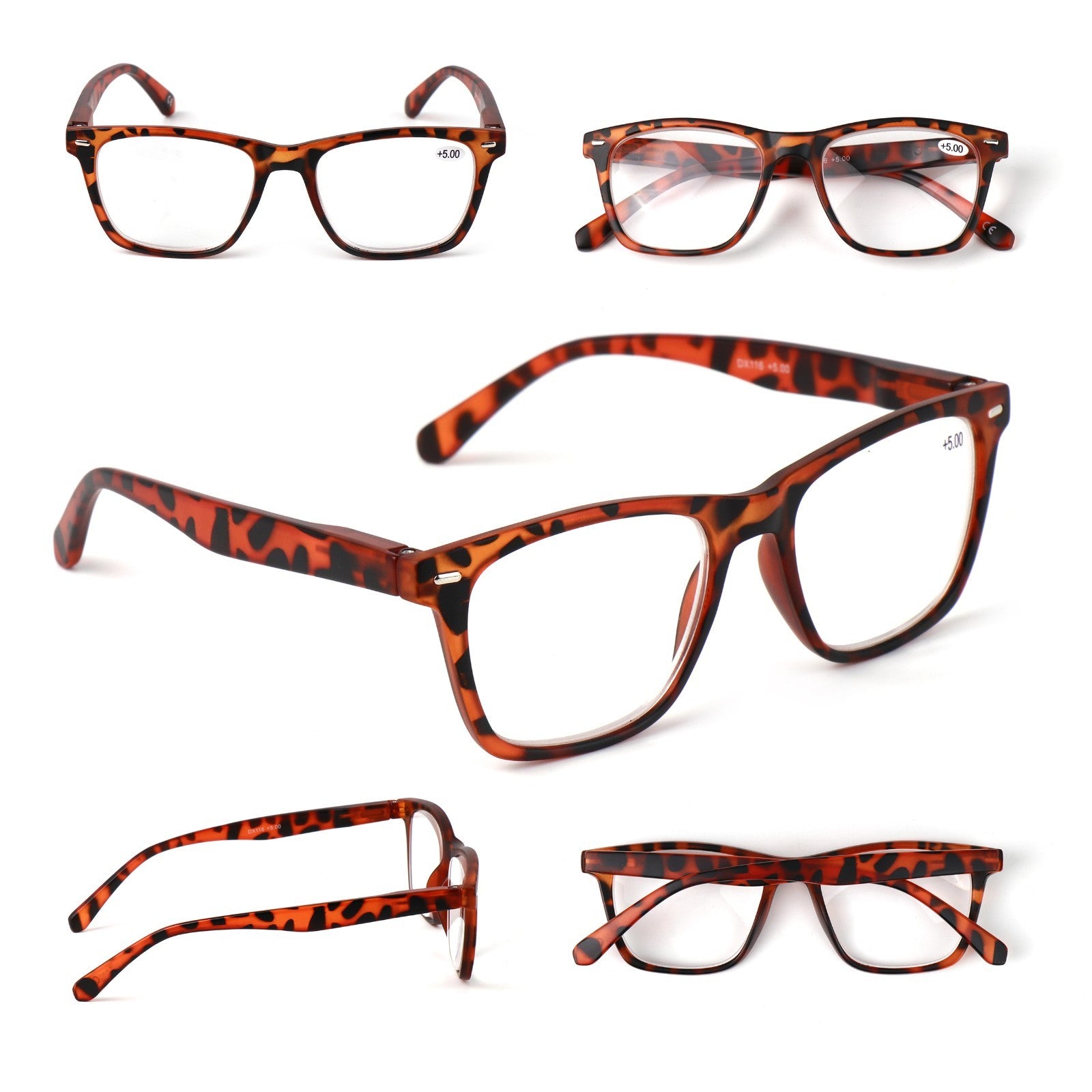 High Power Oval  Retro Reading Glasses Unisex+4.5+5.0+5.5+6.0+6.5+7.0 DX116