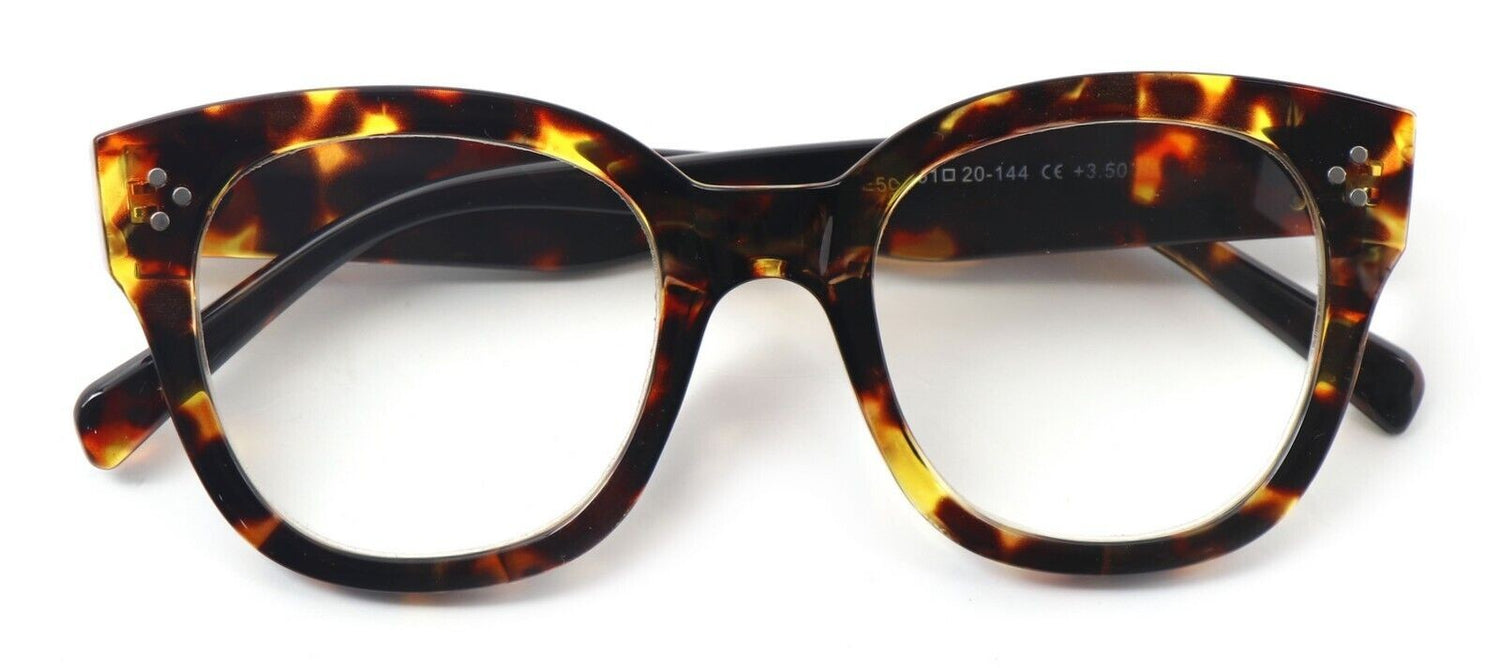 Stylish Oversized Retro Anti Blue Light Reading Glasses Unisex Metal Hinges 5037