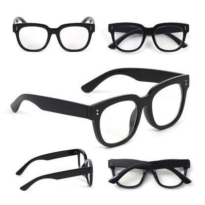 Fashion Oval Reading Glasses Anti Blue Light Retro Unisex Metal Hinges 2128