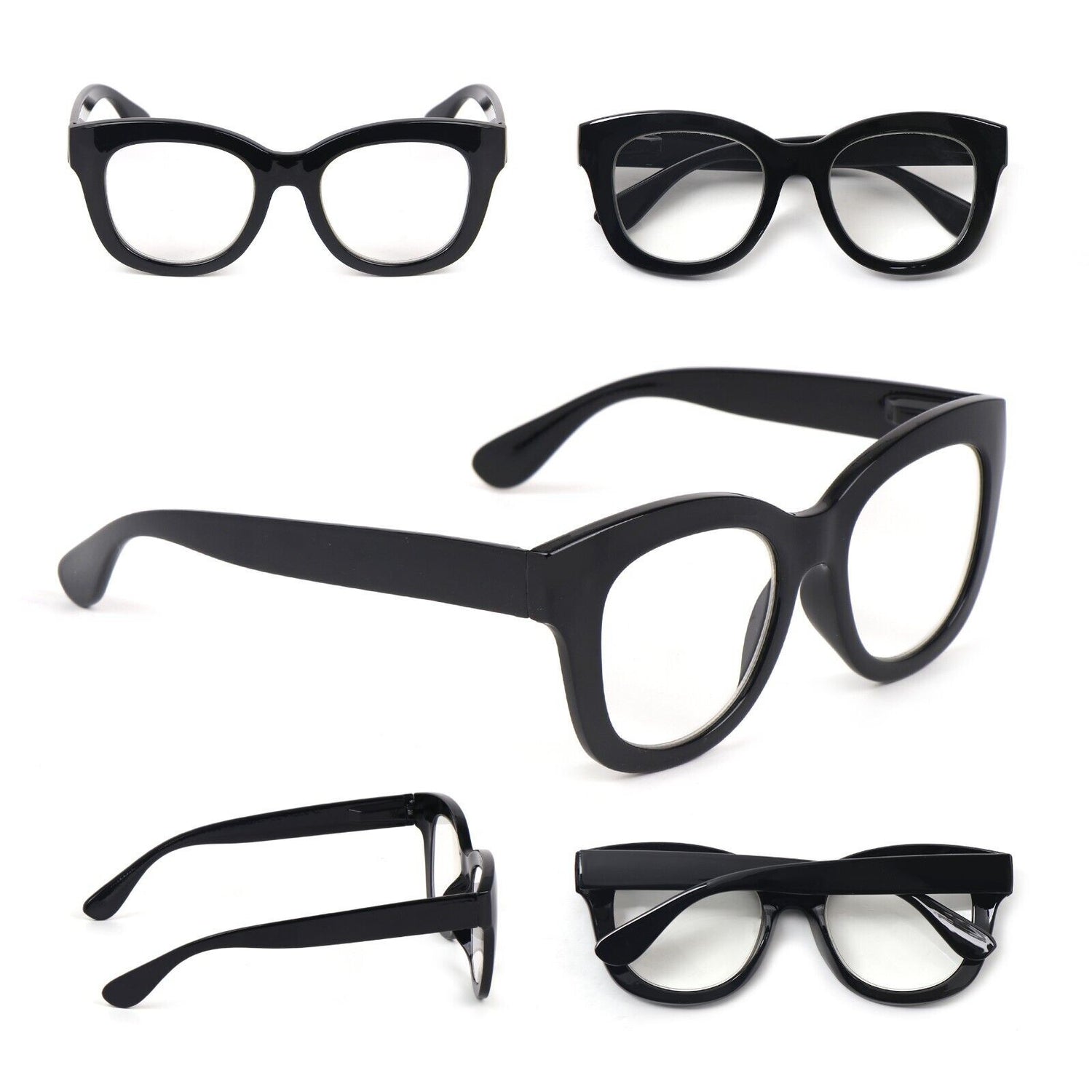 Oval Stylish Broad Framed Retro Reading Glasses Mens Womans Spring Hinges 2534