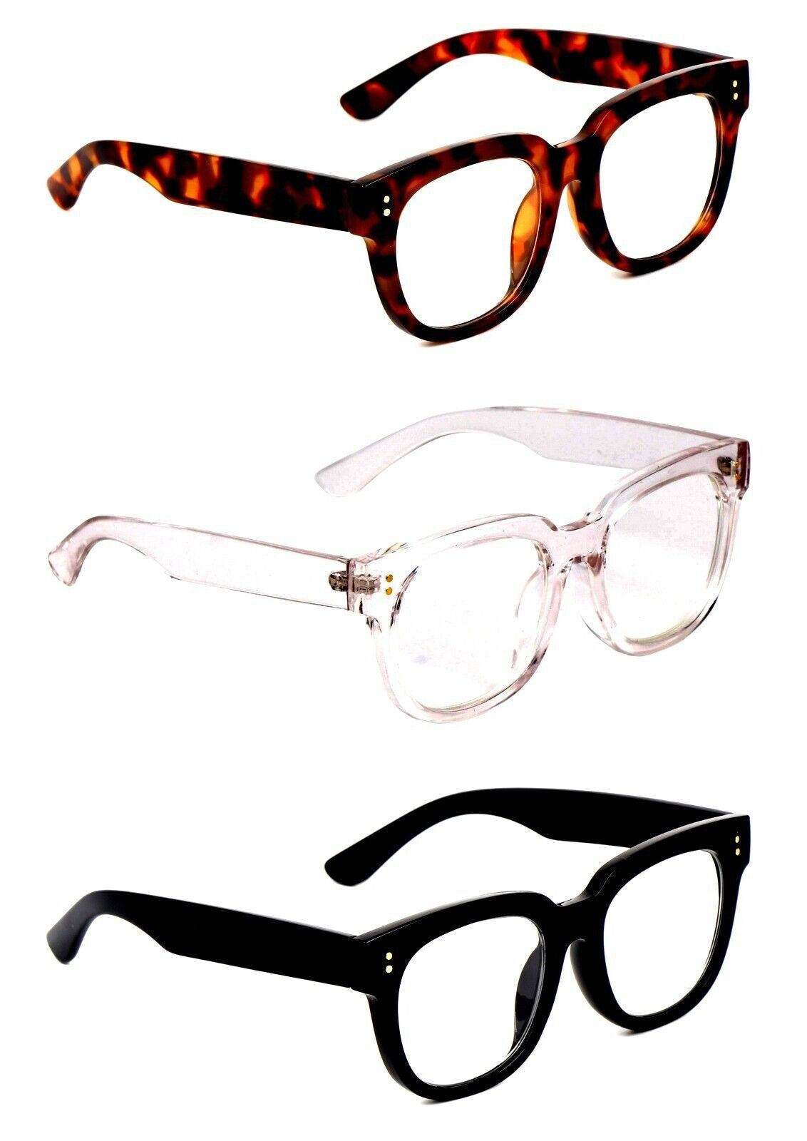 Fashion Oval Reading Glasses Anti Blue Light Retro Unisex Metal Hinges 2128
