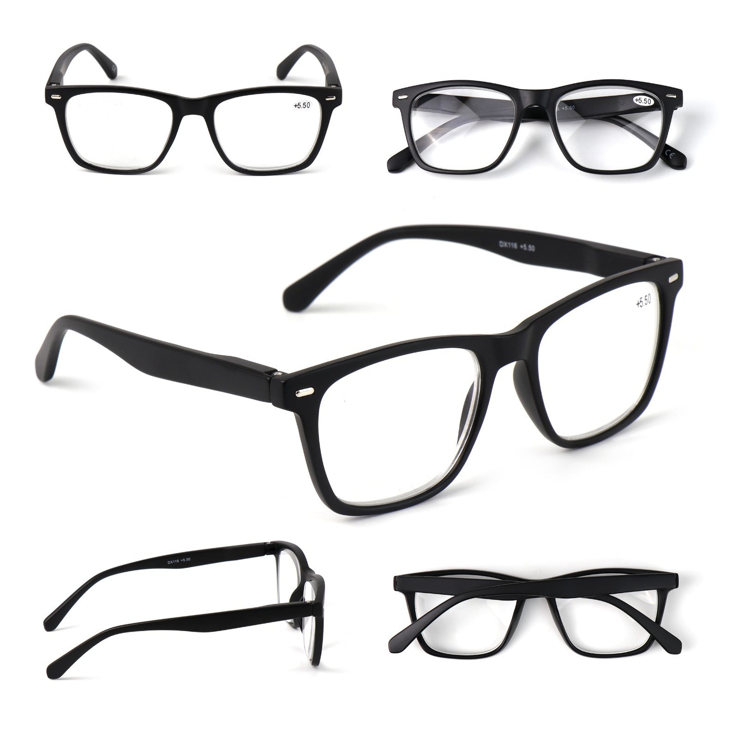 High Power Oval  Retro Reading Glasses Unisex+4.5+5.0+5.5+6.0+6.5+7.0 DX116