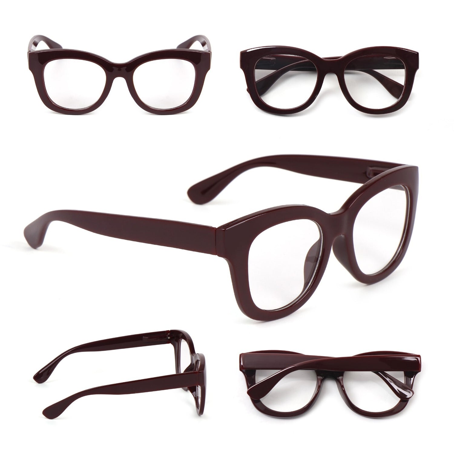 Oval Stylish Broad Framed Retro Reading Glasses Mens Womans Spring Hinges 2534