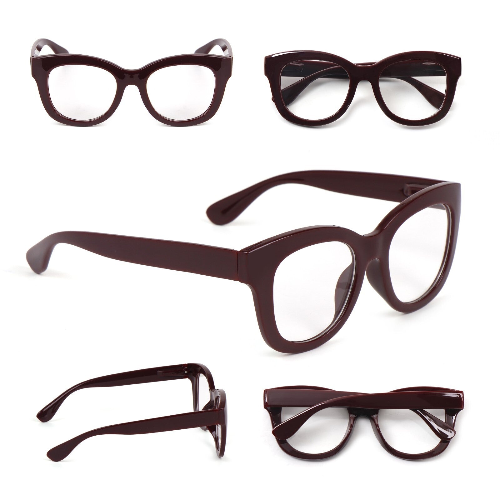 Oval Stylish Broad Framed Retro Reading Glasses Mens Womans Spring Hinges 2534