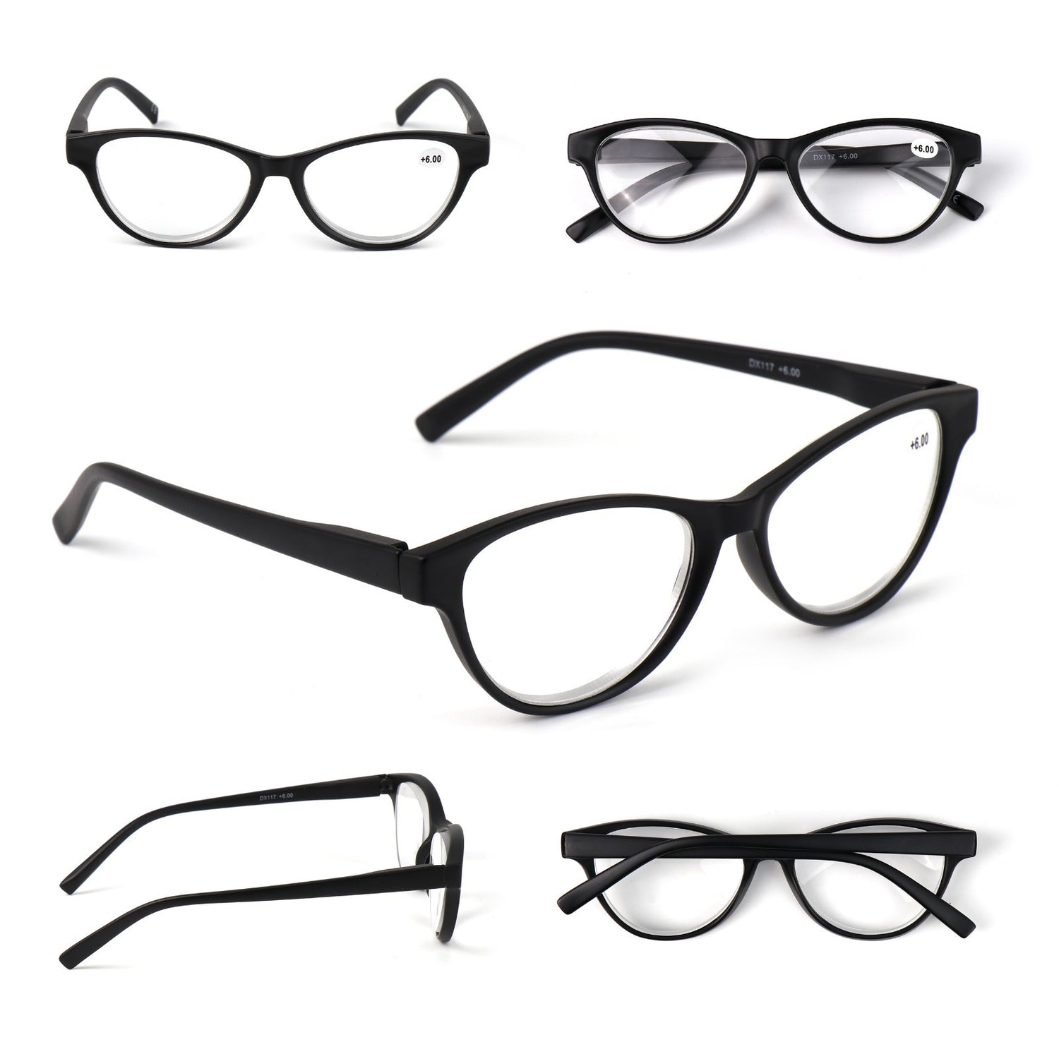 Very High Power Cat Eye Retro Reading Glasses +4.5+5.0+5.5+6.0+6.5+7.0 DX117