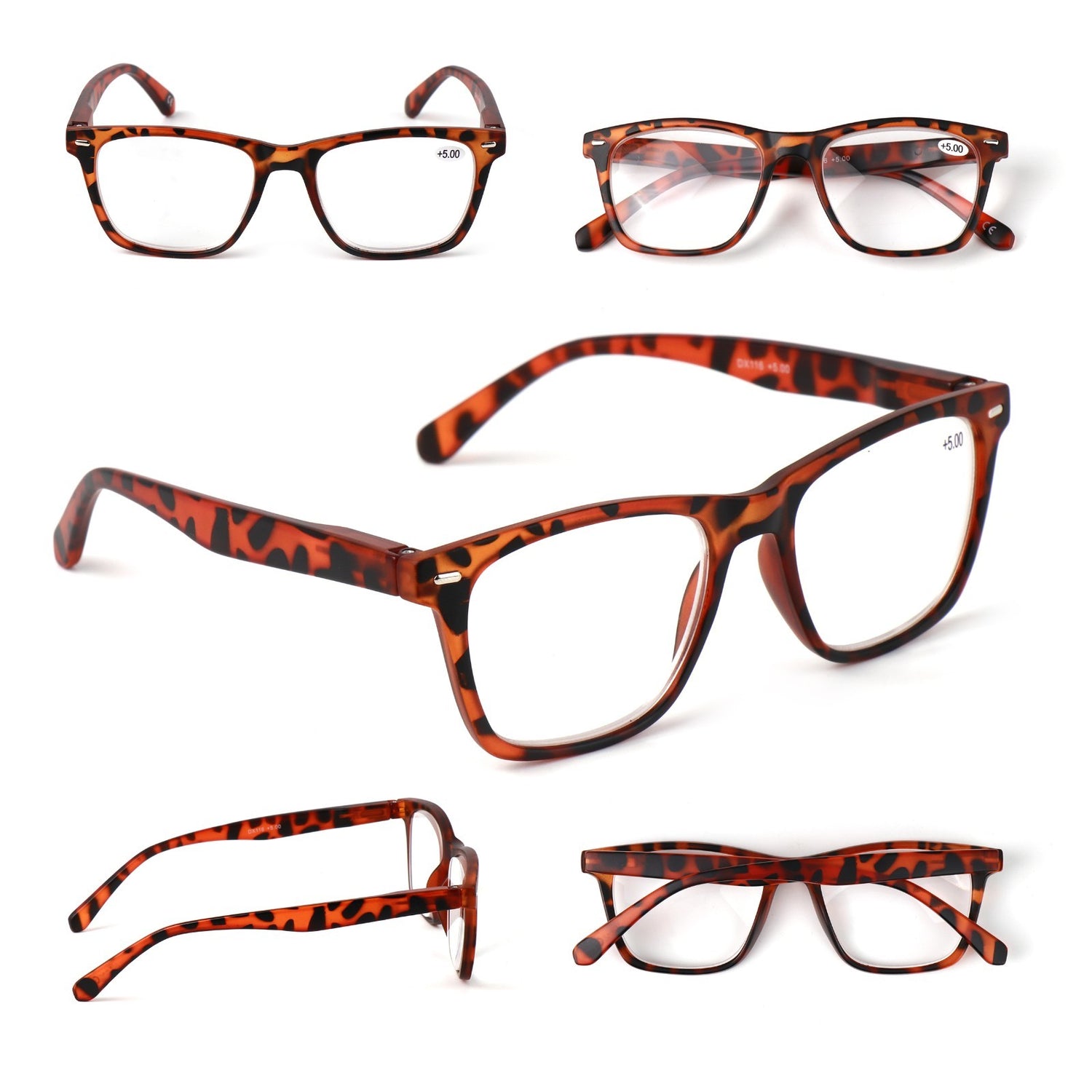 High Power Oval  Retro Reading Glasses Unisex+4.5+5.0+5.5+6.0+6.5+7.0 DX116