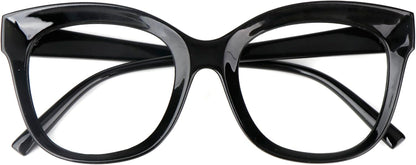 Cat Eye Funky Oversized Reading Glasses Womans Concave Frame in 4 Colours +1.0 +1.5 +2.0 +2.5 +3.0 +3.5 Stainless Steel Hinges Scratch Resistant Lenses DX97