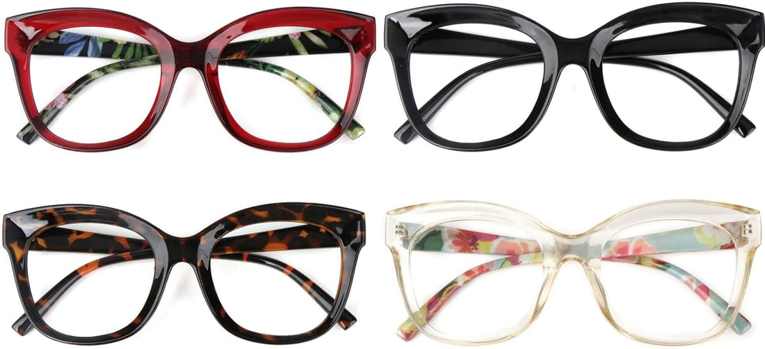 Cat Eye Funky Oversized Reading Glasses Womans Concave Frame in 4 Colours +1.0 +1.5 +2.0 +2.5 +3.0 +3.5 Stainless Steel Hinges Scratch Resistant Lenses DX97
