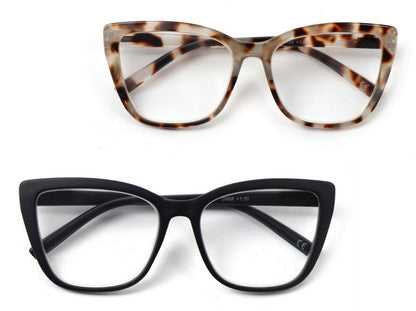 Myopia Near Sighted Correction Glasses Cat Eye Spring Hinges in 2 Colours DX88M