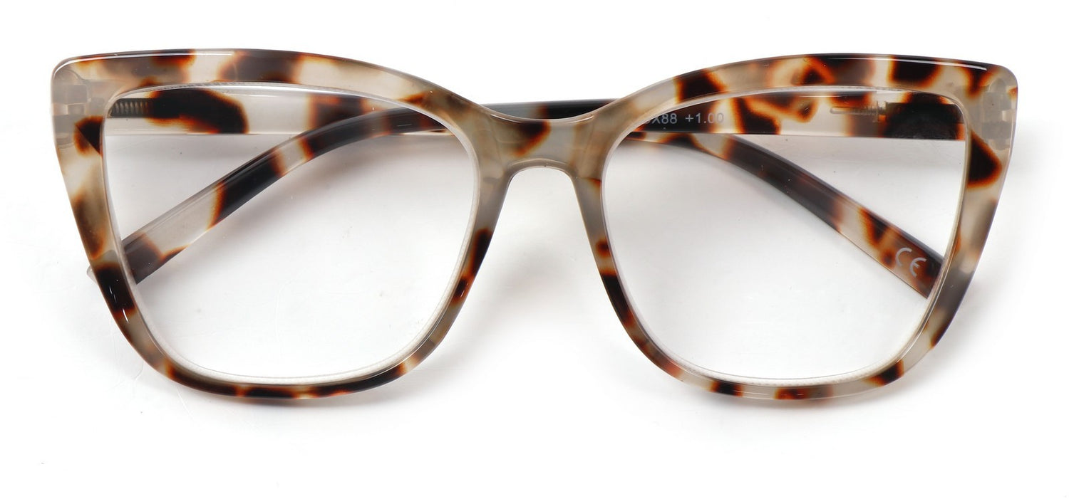 Myopia Near Sighted Correction Glasses Cat Eye Spring Hinges in 2 Colours DX88M