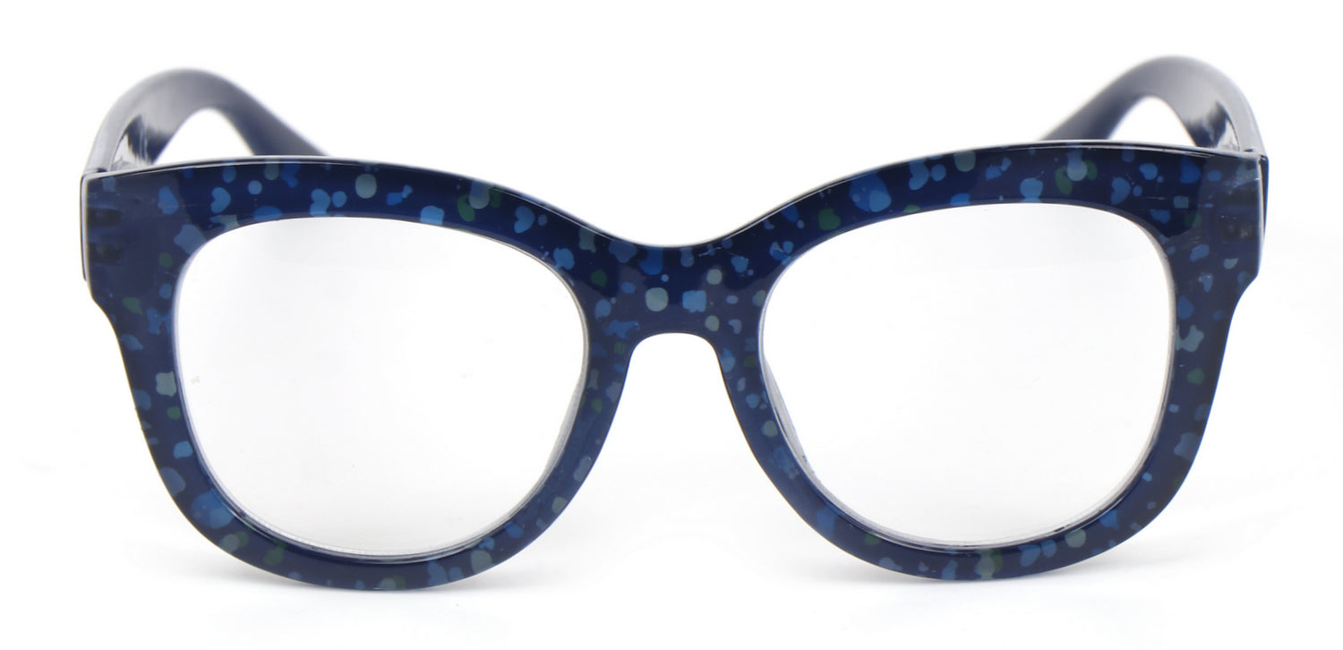 Oversized Retro Reading Glasses handmade Ladies Colourful Spring Hinges 59 x 53mm Large Frame DX99