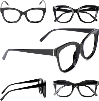 Cat Eye Funky Oversized Reading Glasses Womans Concave Frame in 4 Colours +1.0 +1.5 +2.0 +2.5 +3.0 +3.5 Stainless Steel Hinges Scratch Resistant Lenses DX97
