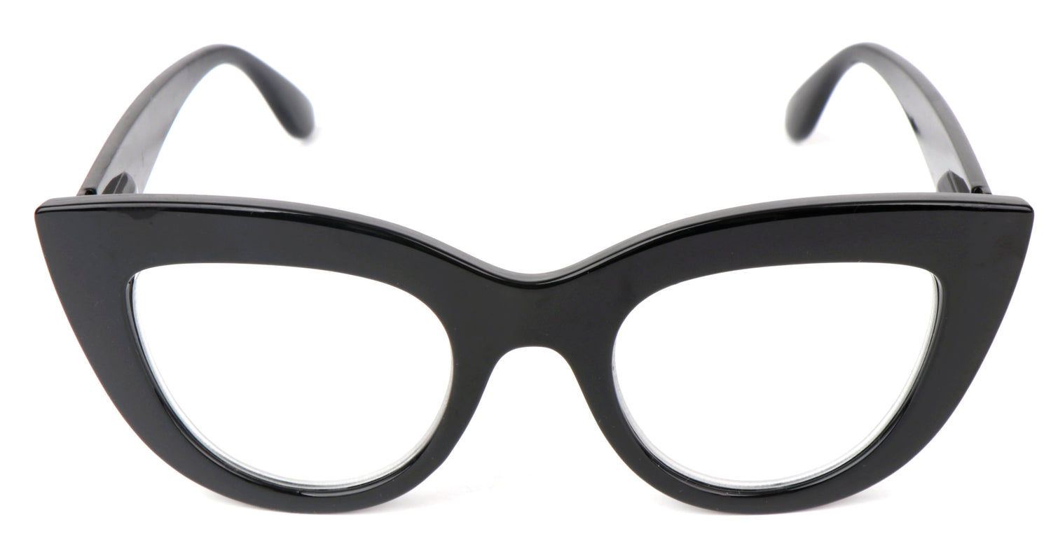 Fads &amp; Fashions Cat Eye Bold Funky Thick Framed Reading Glasses Woman&