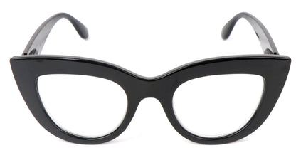 Fads &amp; Fashions Cat Eye Bold Funky Thick Framed Reading Glasses Woman&