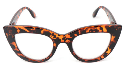 Fads &amp; Fashions Cat Eye Bold Funky Thick Framed Reading Glasses Woman&
