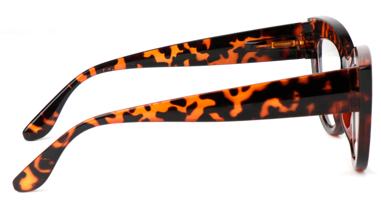 Fads &amp; Fashions Cat Eye Bold Funky Thick Framed Reading Glasses Woman&