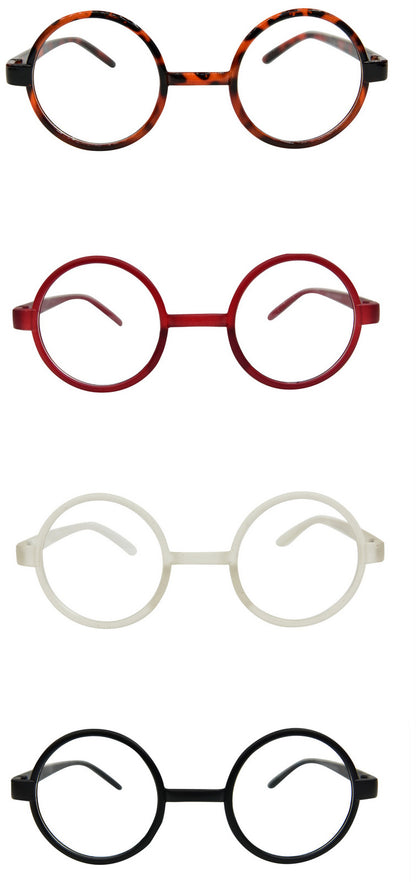 Round Frame Reading Glasses Classic Stylish Retro 5 Colours &amp; 11 strengths 8360