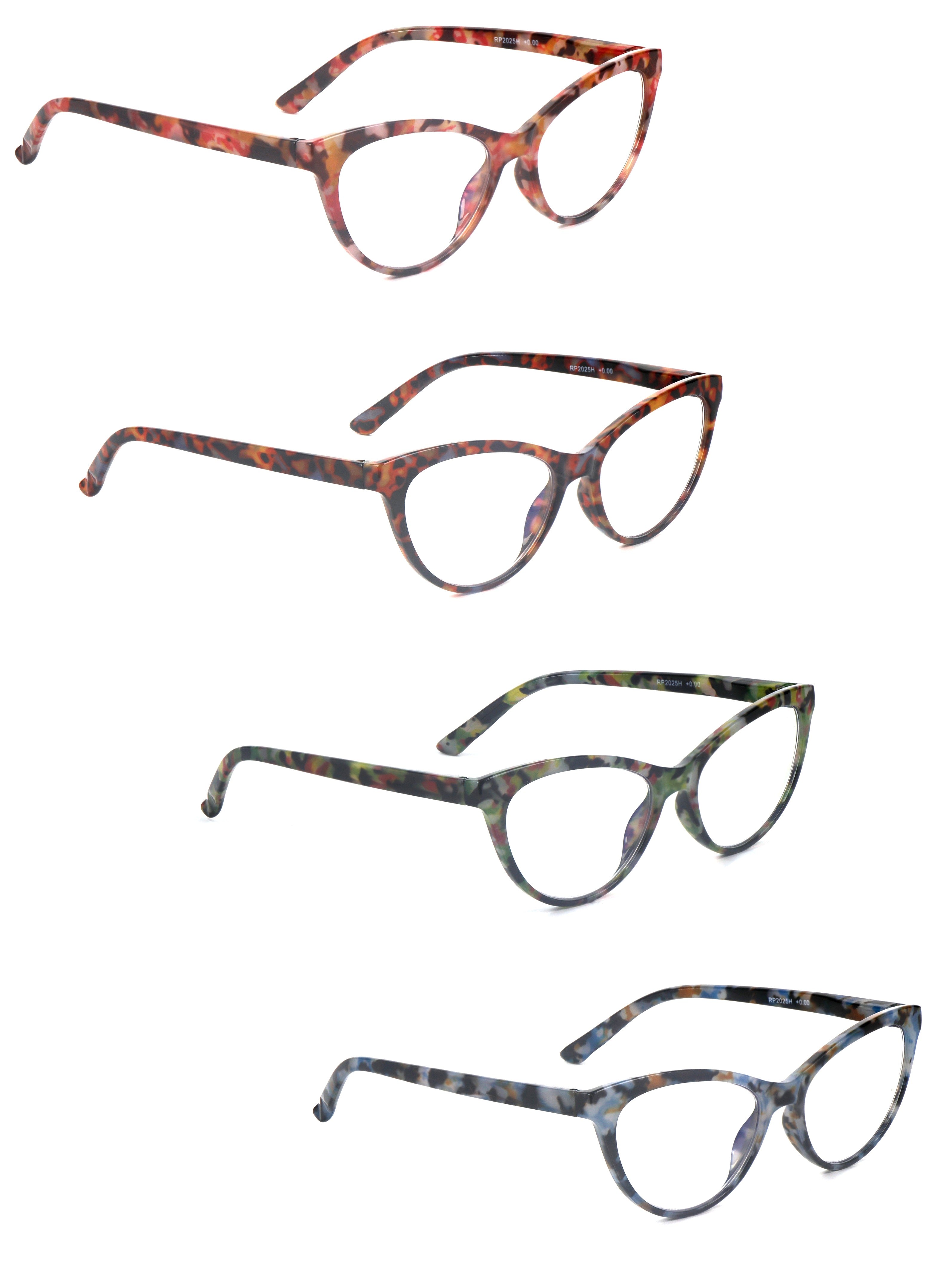 Cat Eye Retro Flower Design Reading Glasses Womans with Spring Hinges DX101