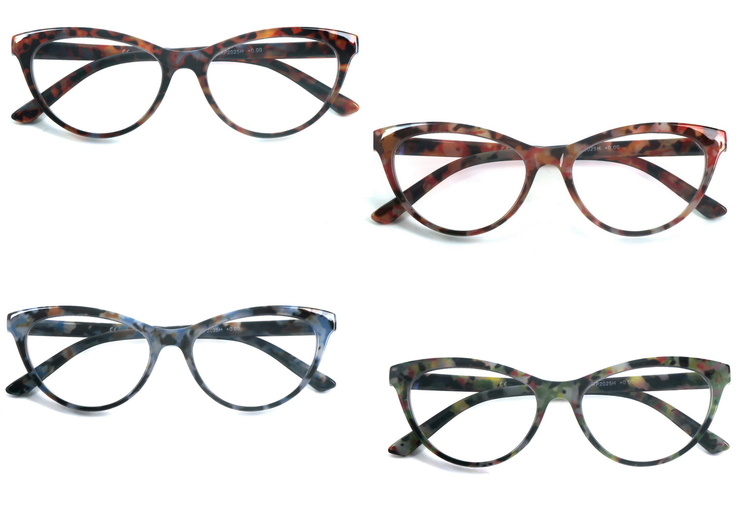 Cat Eye Retro Flower Design Reading Glasses Womans with Spring Hinges DX101