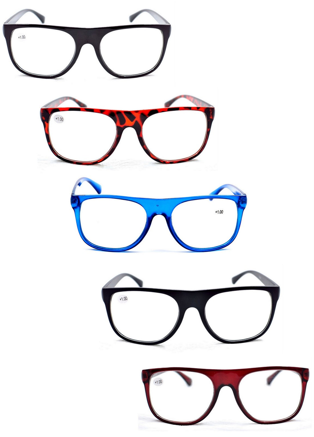 Stylish Retro Big Frame Fashion Oversized Reading Glasses in 5 Colours TN09
