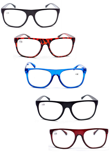 Stylish Retro Big Frame Fashion Oversized Reading Glasses in 5 Colours TN09
