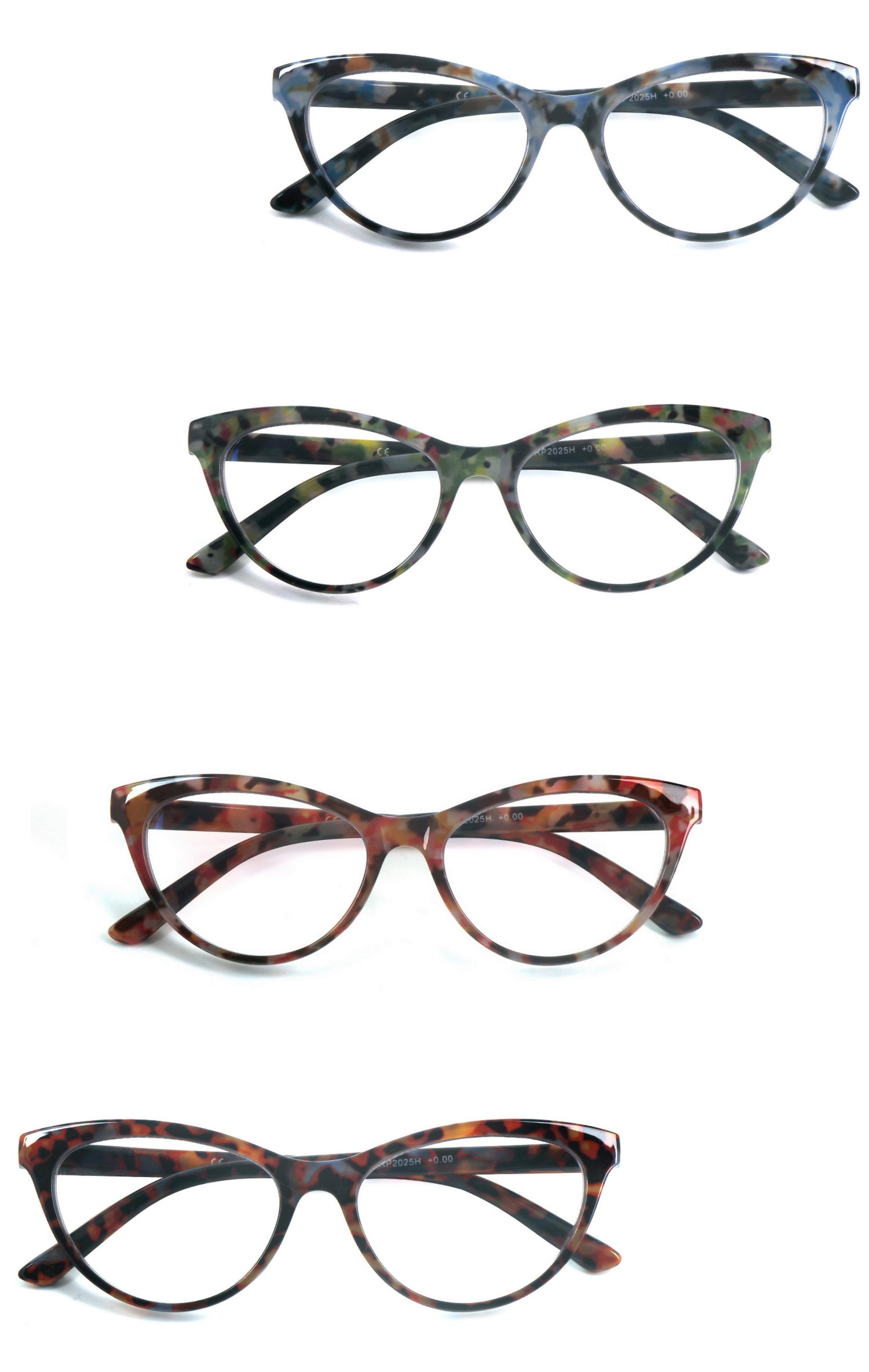 Cat Eye Retro Flower Design Reading Glasses Womans with Spring Hinges DX101