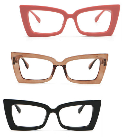 Retro Square Cat Eye 1960s Reading Glasses UV400 Acetate Metal Hinges DX11