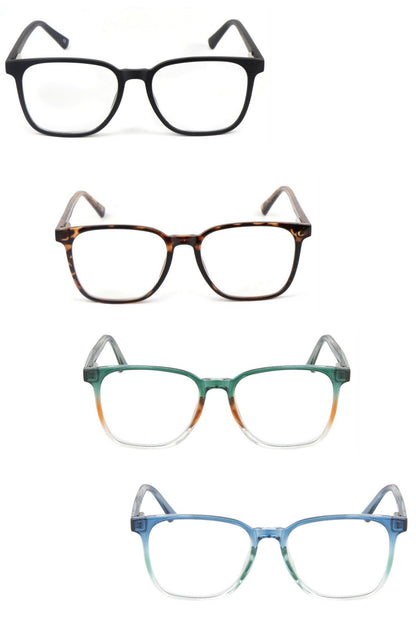 Stylish Retro Unisex Reading Glasses with Stainless Steel Rod Temples &amp; Stainless Steel Spring Hinges DX89