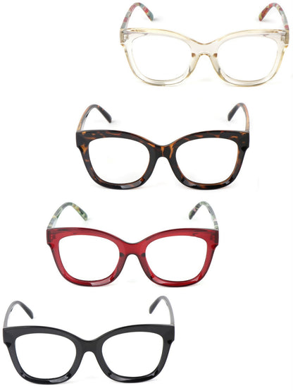 Cat Eye Funky Oversized Reading Glasses Womans Concave Frame in 4 Colours +1.0 +1.5 +2.0 +2.5 +3.0 +3.5 Stainless Steel Hinges Scratch Resistant Lenses DX97