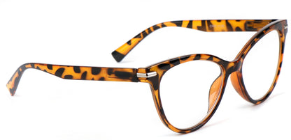 Cat Eye Reading Glasses Stylish Retro Womans Spring Hinges Lightweight Ready Readers Clear Vision 1.0+ 1.5+ 2.0+ 2.5+ 3.0+ 3.5+ 4.0+ DX82
