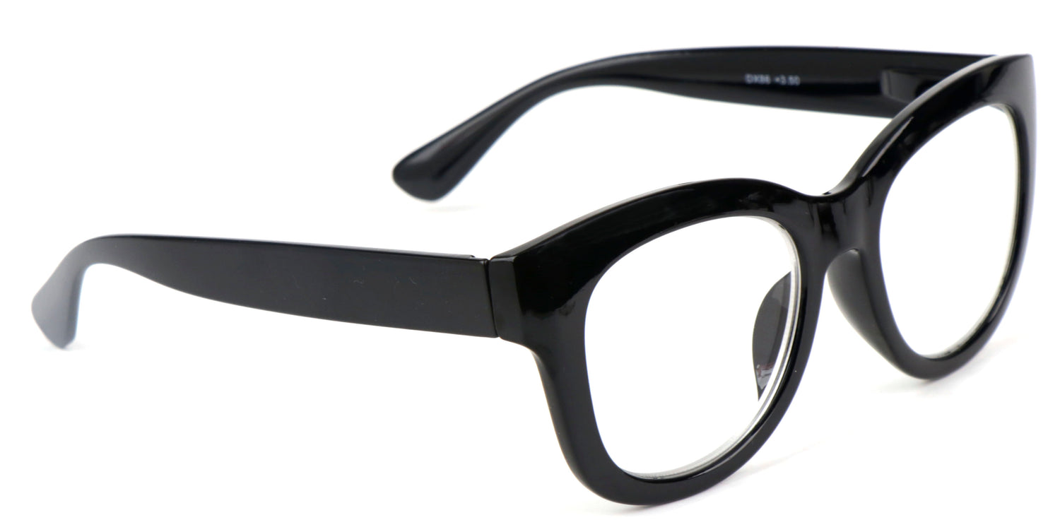 Bold Oval Fashion Retro Unisex Reading Glasses with Spring Hinges DX86