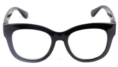 Bold Oval Fashion Retro Unisex Reading Glasses with Spring Hinges DX86
