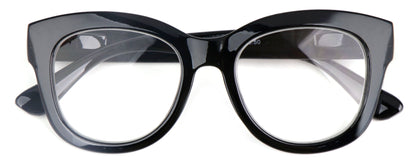 Bold Oval Fashion Retro Unisex Reading Glasses with Spring Hinges DX86
