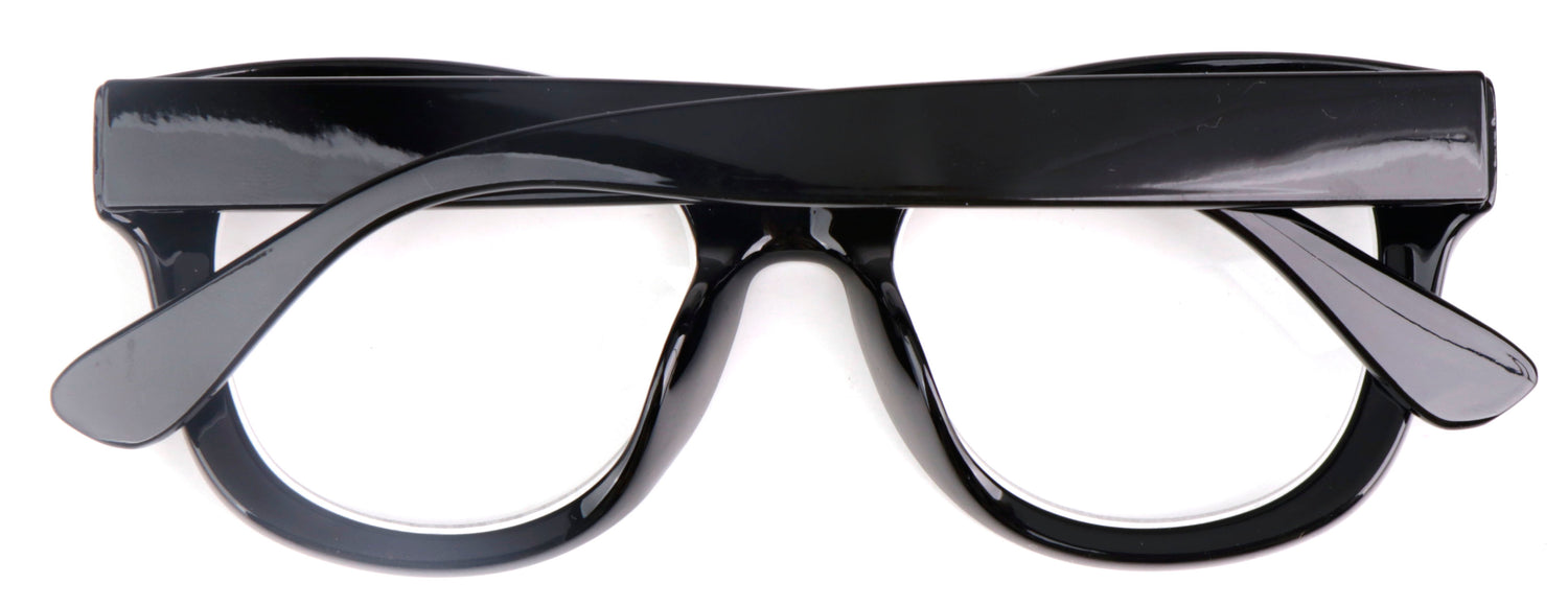 Bold Oval Fashion Retro Unisex Reading Glasses with Spring Hinges DX86