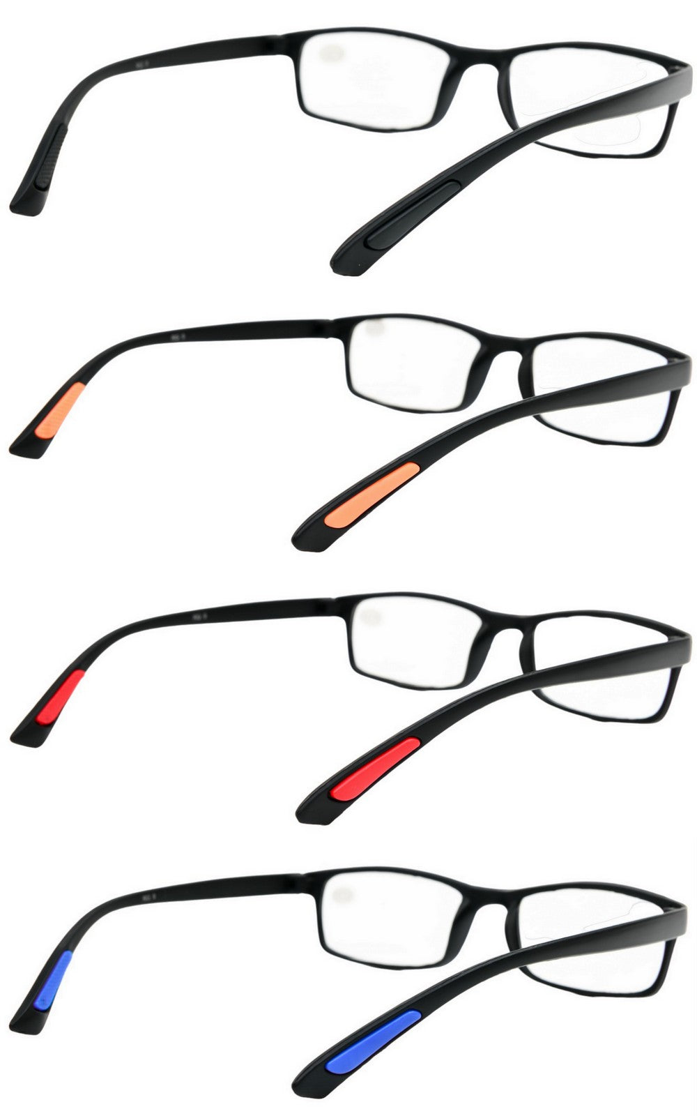 Bendable Fashion TR90 Unisex Reading Glasses in 4 Colours +1.0 up to +4.0    RG9
