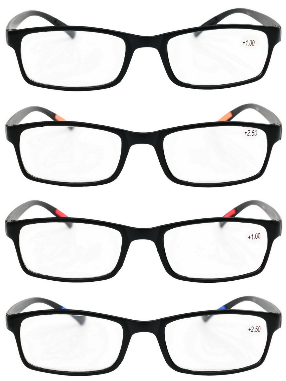 Bendable Fashion TR90 Unisex Reading Glasses in 4 Colours +1.0 up to +4.0    RG9