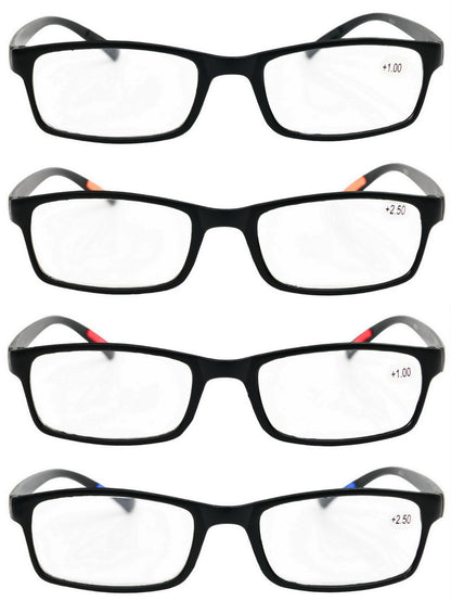 Bendable Fashion TR90 Unisex Reading Glasses in 4 Colours +1.0 up to +4.0    RG9