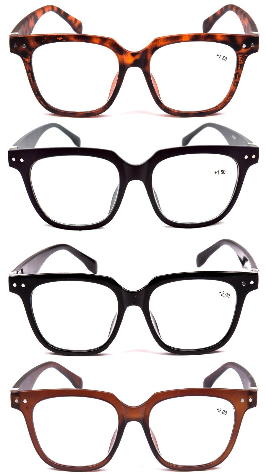 Reading Glasses Retro Oversized Bling Geek Nerd Big Frame Mens Womans  TN08