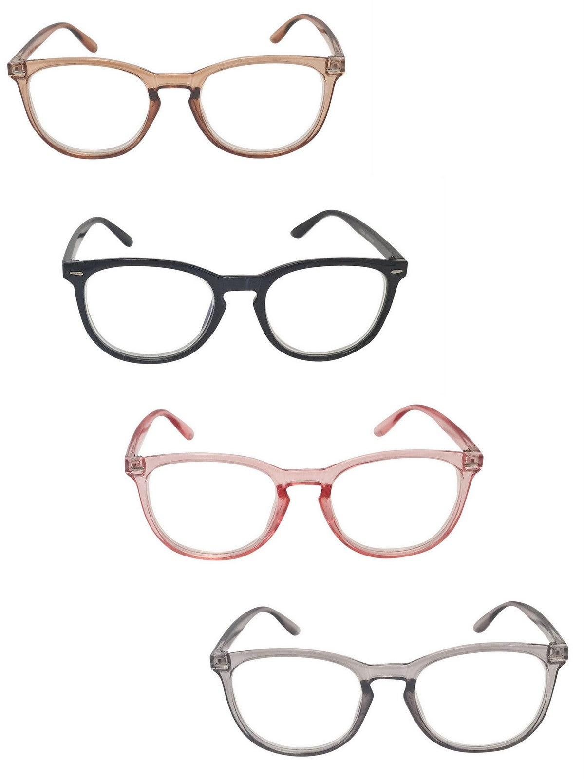 Oval Anti Blue Light Retro Reading Glasses Mens Womans with Metal Hinges 9835ABL