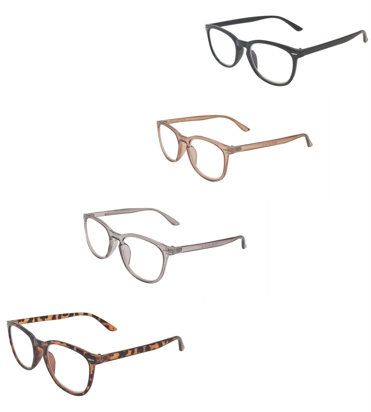 Oval Anti Blue Light Retro Reading Glasses Mens Womans with Metal Hinges 9835ABL