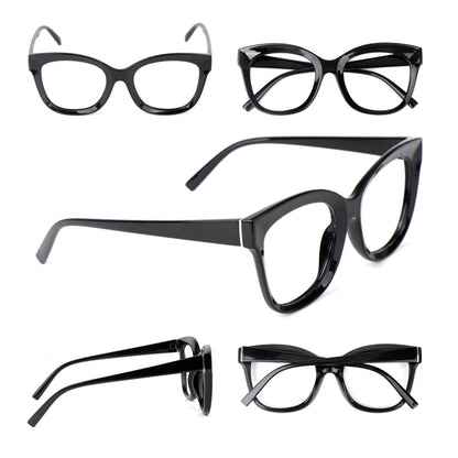 Cat Eye Funky Oversized Reading Glasses Womans Concave Frame in 4 Colours +1.0 +1.5 +2.0 +2.5 +3.0 +3.5 Stainless Steel Hinges Scratch Resistant Lenses DX97