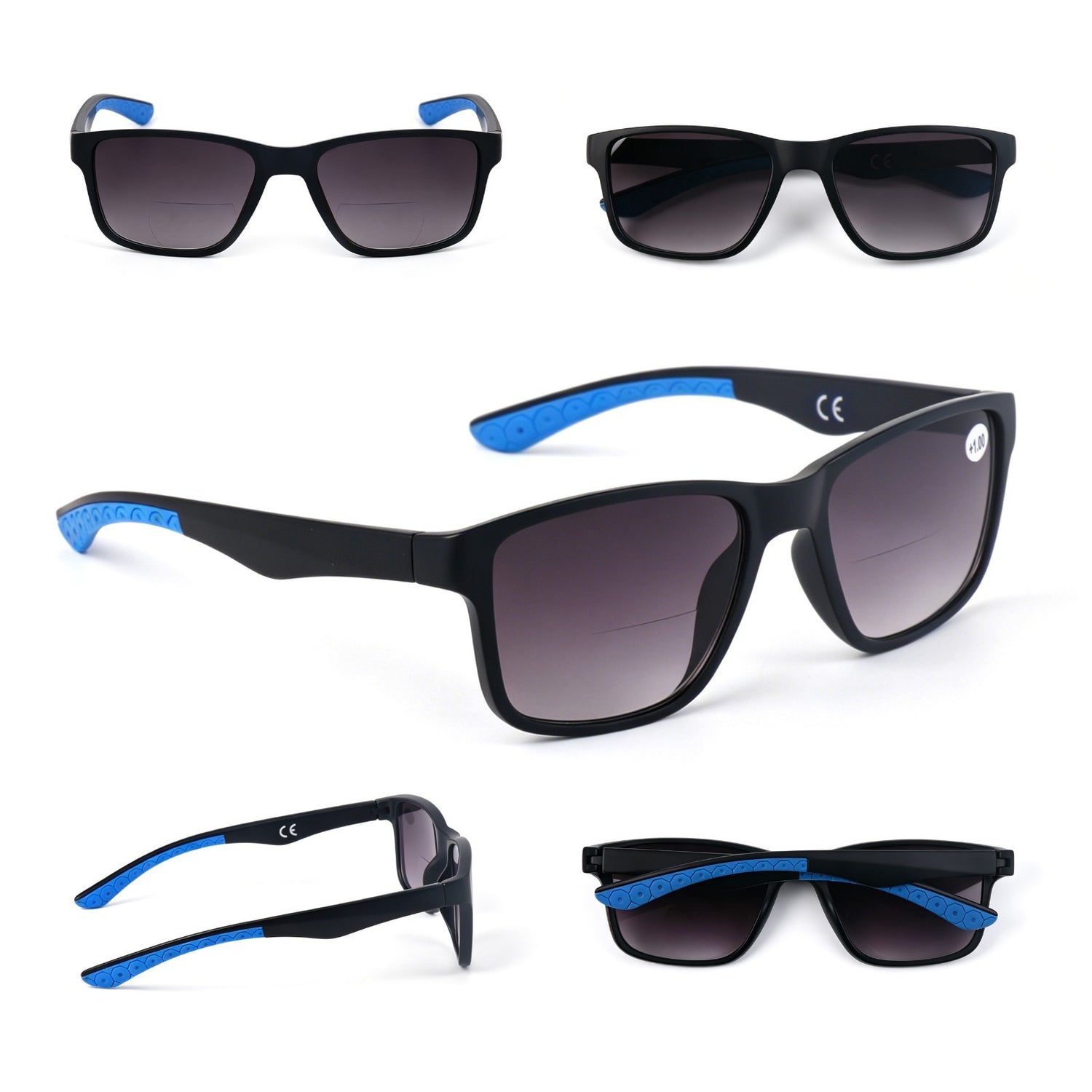 Bifocal Sunreader Sunglasses Men Women Anti Blue Light Metal Hinges LH2519-ABL