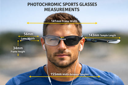 Photochromic Myopia Sports Nearsighted Glasses Unisex Short Sight  DX81278