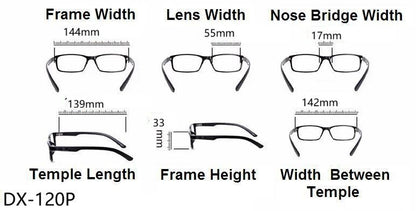 Photochromic Transition Rimless Myopia Sun Correction Glasses Mens Womans NG122P